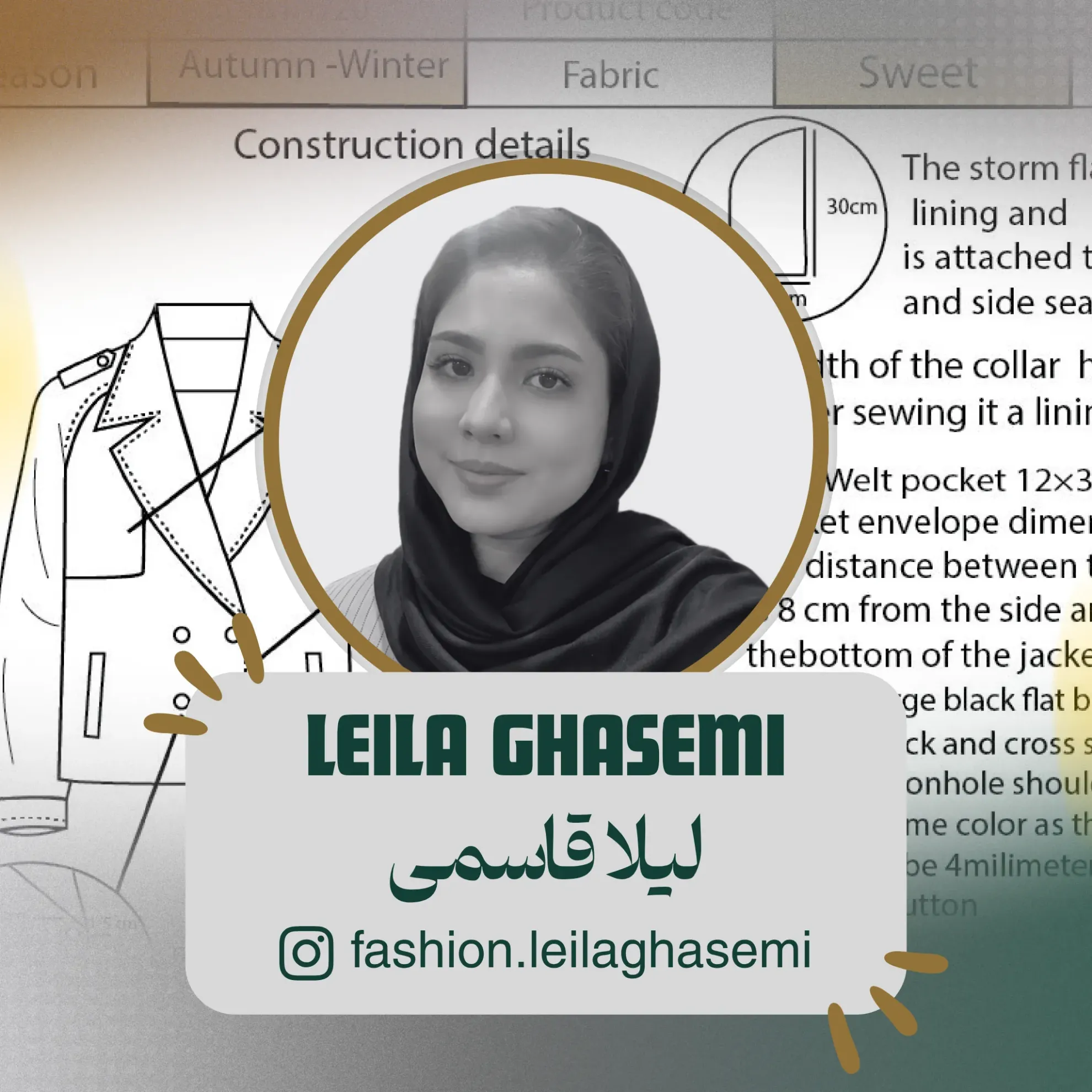     لیلا قاسمی هنرجوی دوره تک شیت  